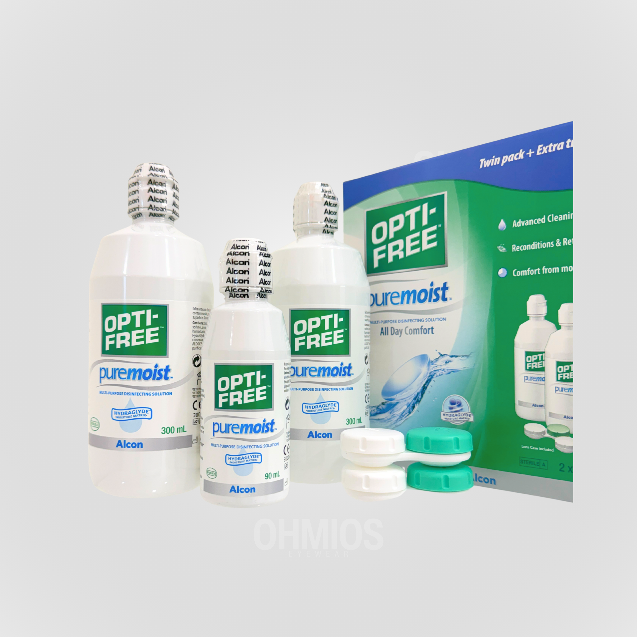 Opti-Free PureMoist Pack 2x300 ml + 1x90 ml – Alcon